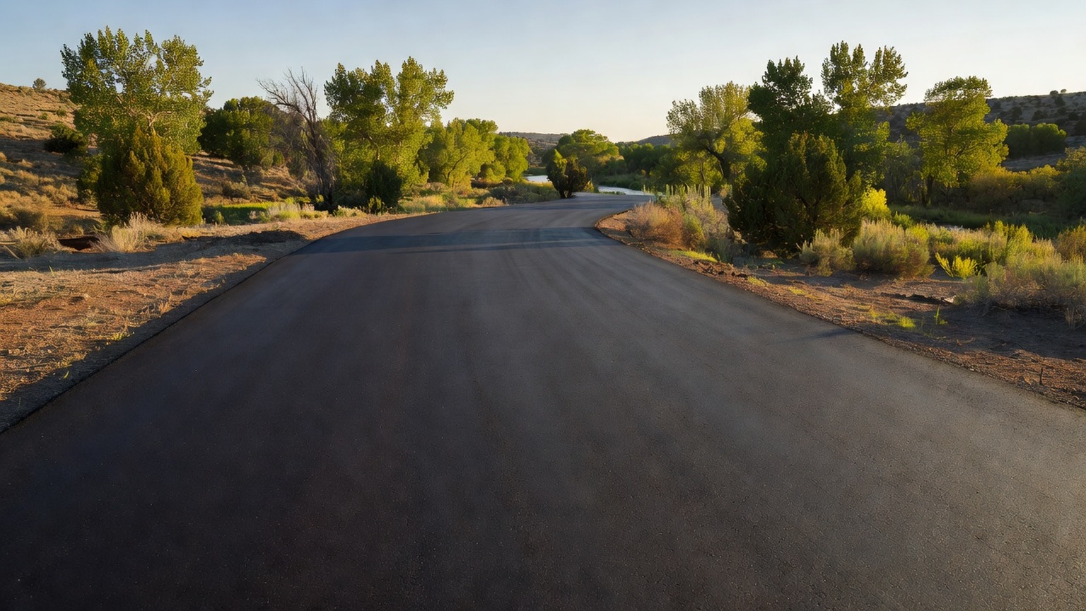 Asphalt resurfacing overlay on a driveway in Dolores, Colorado
